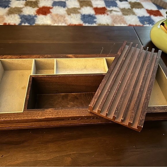 Fossil Wooden Valet Organizer with Compartments - Picture 6 of 7